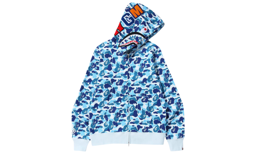 Shark Full Zip Hoodie Blue_0