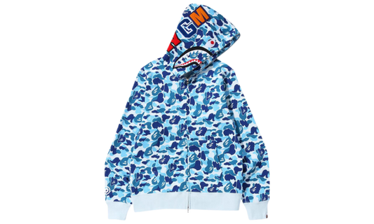 Shark Full Zip Hoodie Blue_0