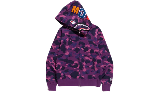 Shark Full Zip Hoodie Purple_0