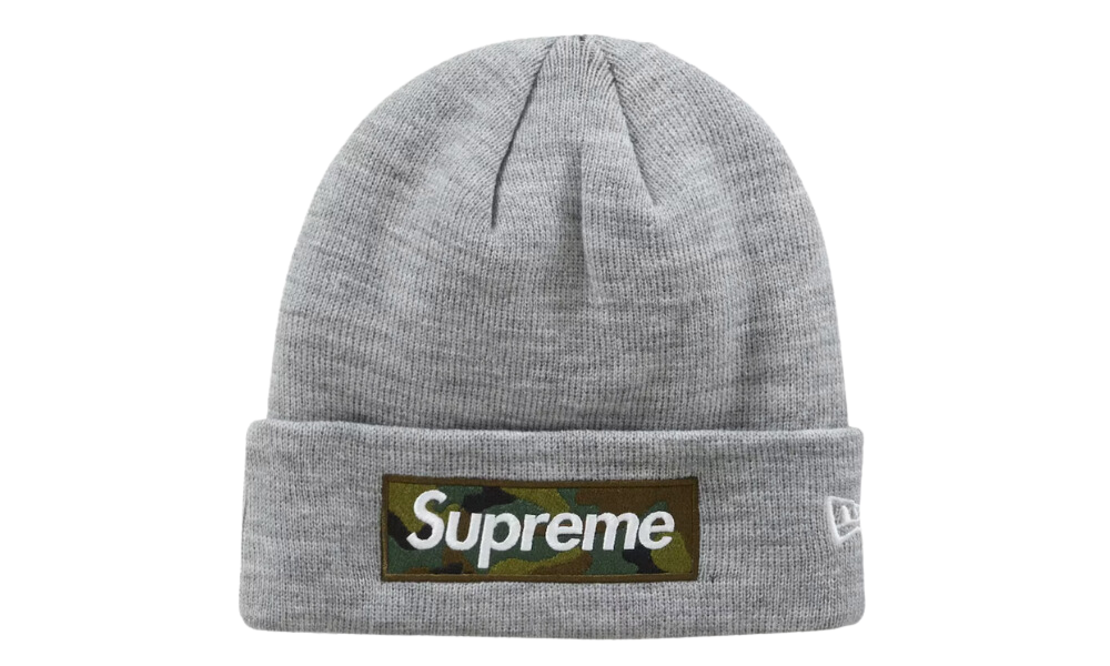 Czapka Supreme New Era Box Logo Beanie Szara_1